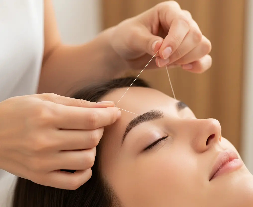 Brooklyn Brows threading process